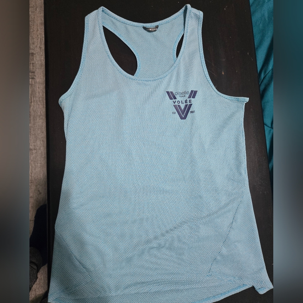 Oiselle Flyout Tank 8 Volee Light Blue